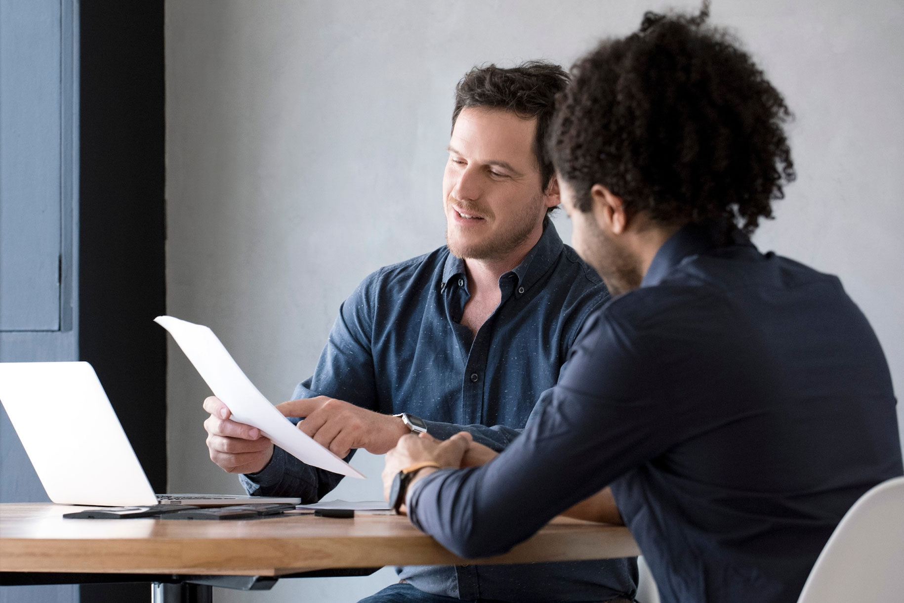 finance professionals in discussion